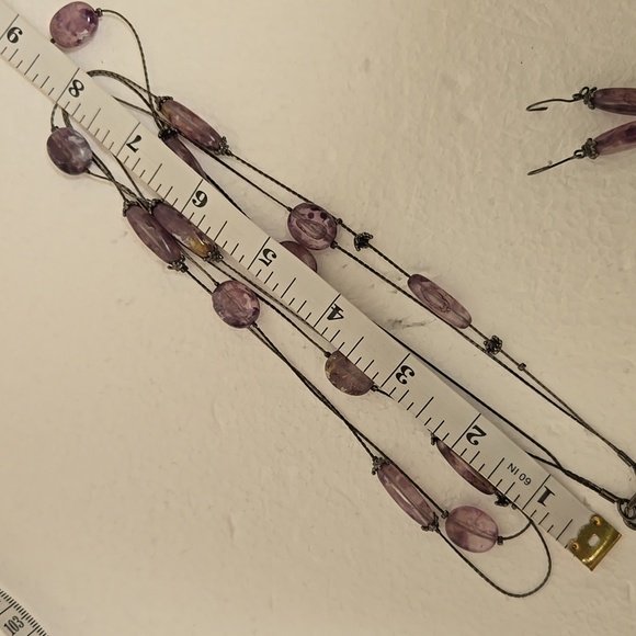 SET: Bead & Wire Necklace & Earrings - Picture 8 of 8